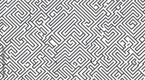 Modern Abstract Labyrinth Pattern Composed of Scalable Clean Geometric Lines and Shapes labyrinth maze lines background pattern abstract modern geometry graphic designshape clean scalable