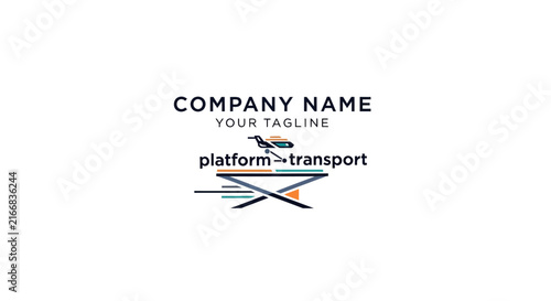 Modern minimalist company logo design with abstract transport theme.