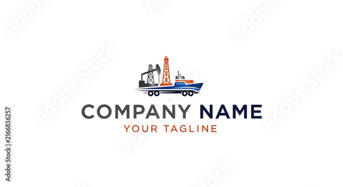 Minimalist ship logo design for maritime business branding.