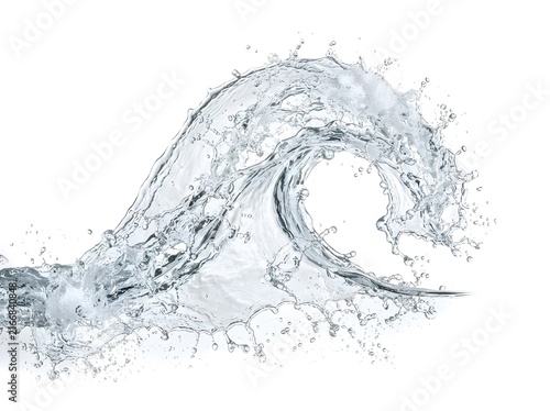Curling Ocean Wave Shaped Water Splash