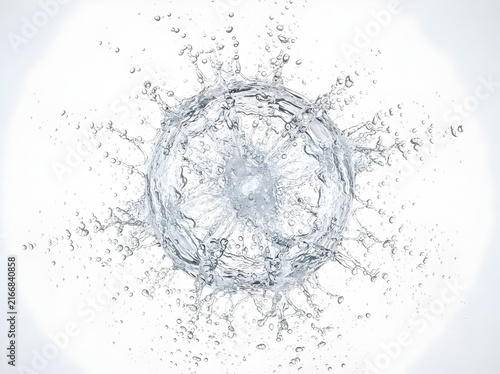 Circular Water Splash Top View Pattern