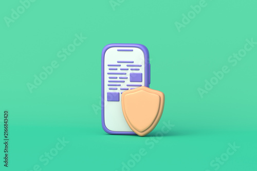 Bild auf Leinwand Mobile data security