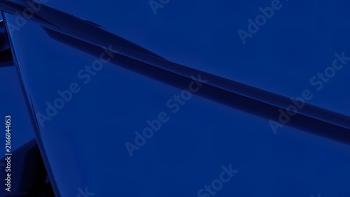 Abstract blue metallic gradient with glossy reflective surface and sleek modern design edge