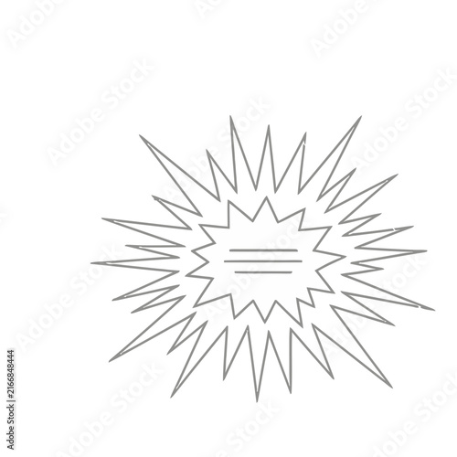 Explosion shape with equal sign