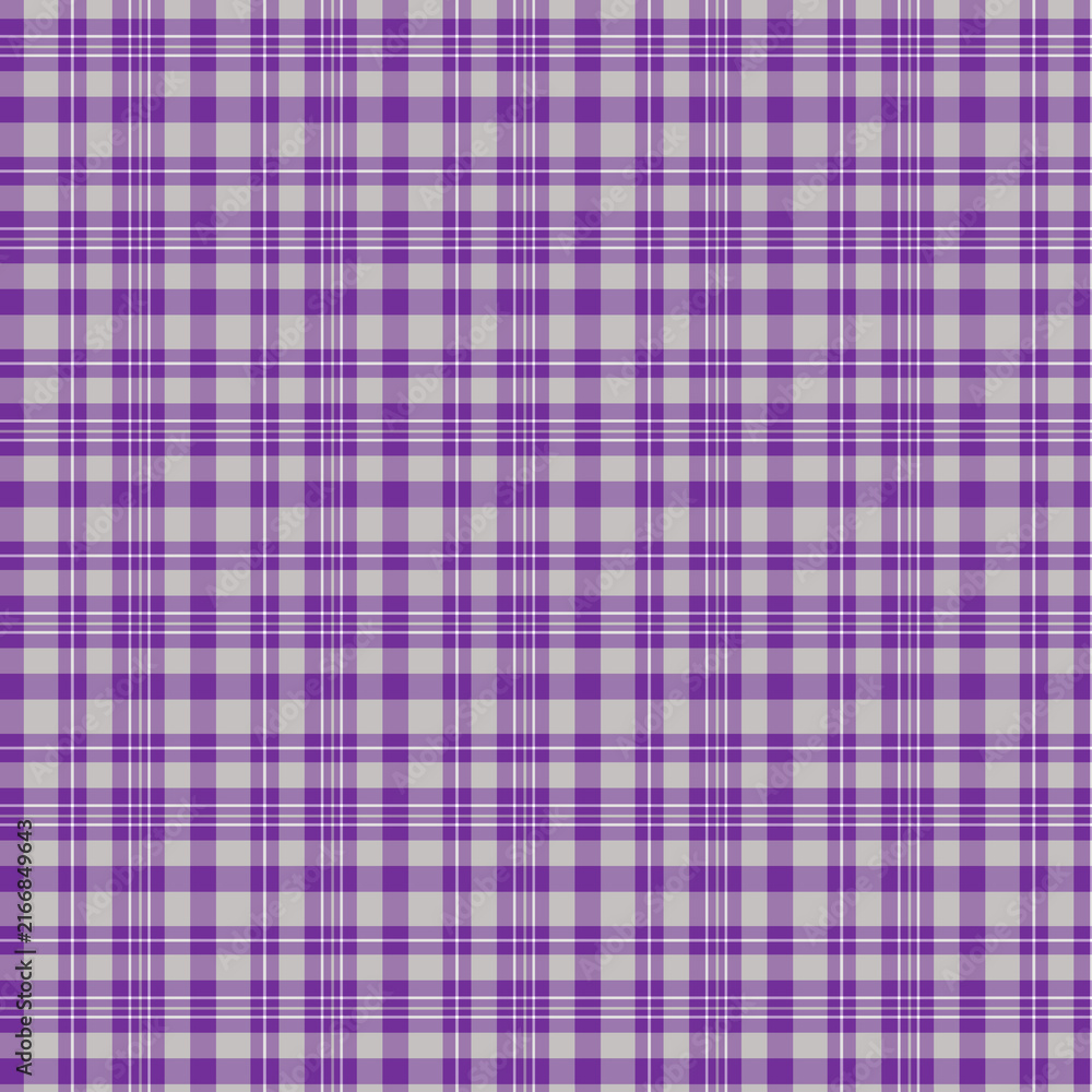 Seamless Purple Plaid Fabric Pattern for Textile and Print