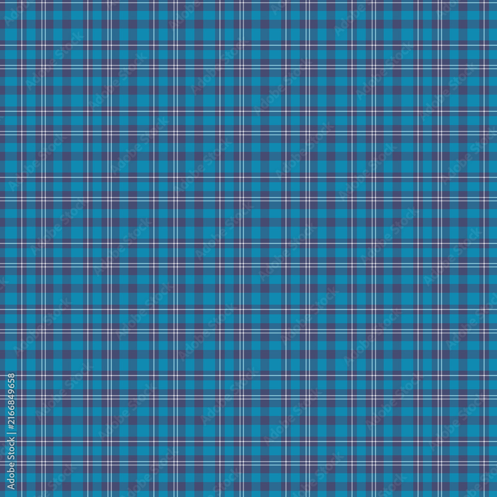 Blue plaid seamless pattern background for fabric and textile print
