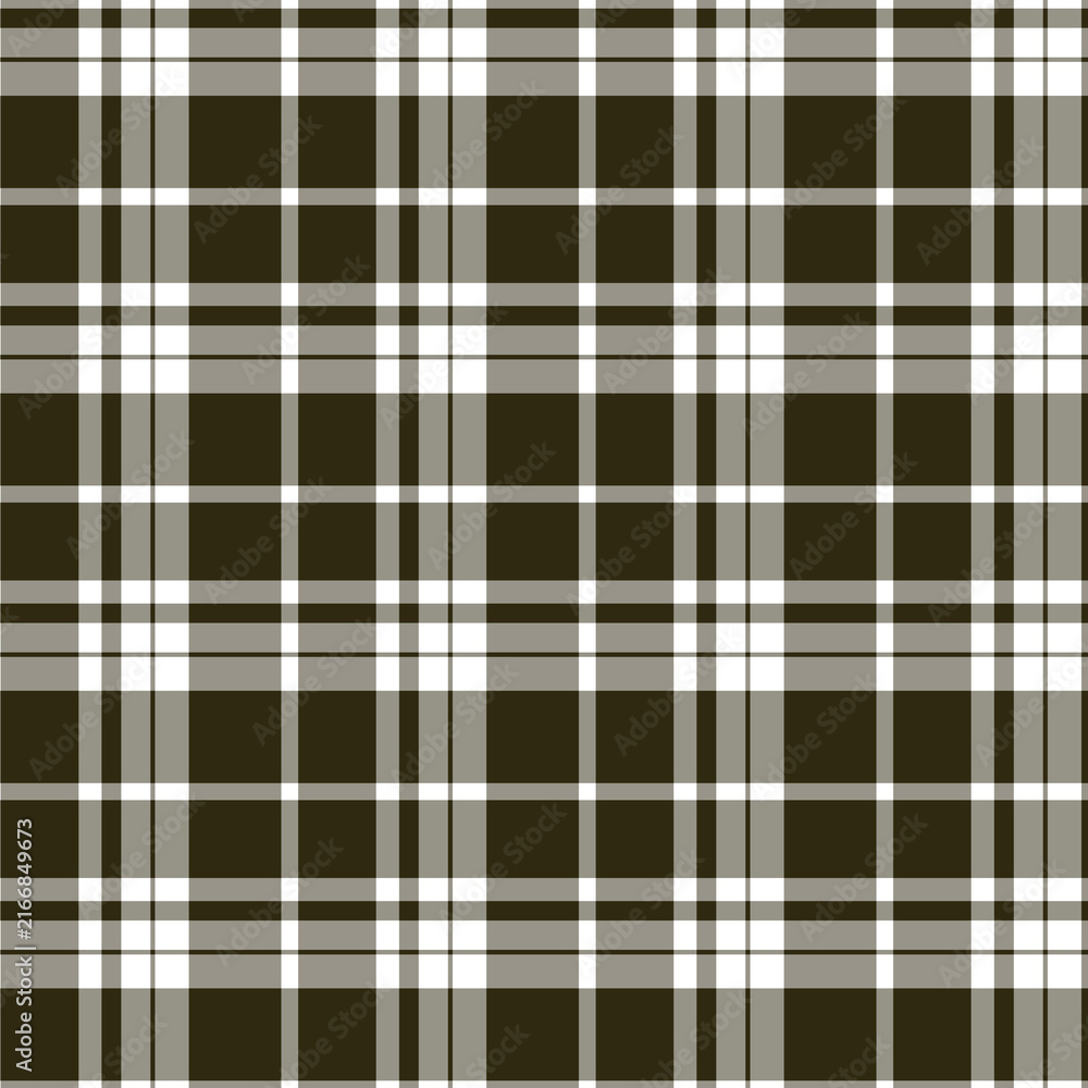 Black and white plaid seamless pattern background illustration