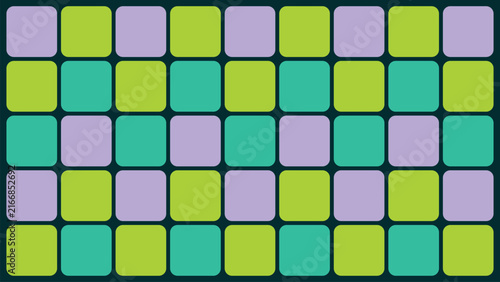 ime Green Teal and Lavender Geometric Square Grid Pattern, Colorful Modern Background