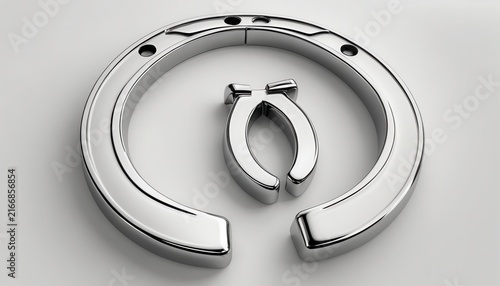 Modern minimalist silver jewelry set with a ring and a circular bracelet on a plain white background