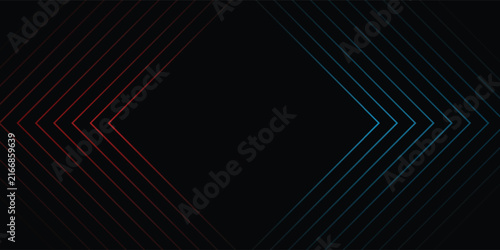 red green techno abstract background overlap layer on dark space with arrow stripes shape decoration. Modern graphic design.