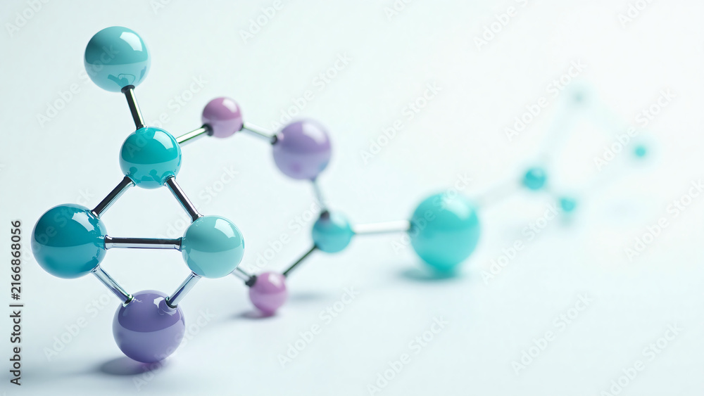 Obraz premium Pharmaceutical Molecule Visualization for Scientific Illustration