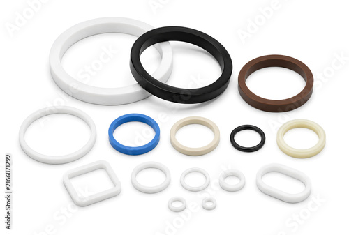 Assorted Colorful PTFE And Rubber Seal Rings For Industrial Applications