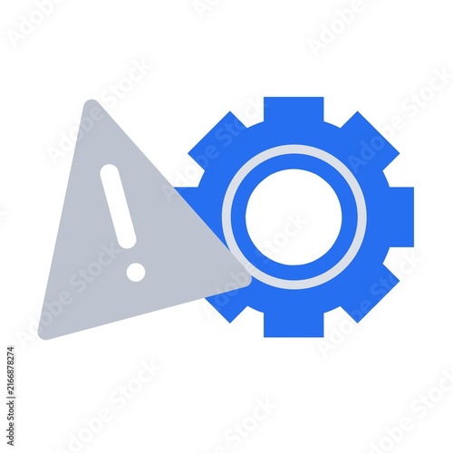 Project Risk Management and Warning Icon