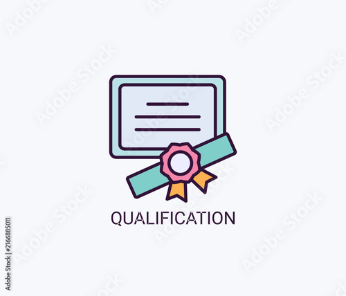 Qualification Icon Or Logo Isolated Vector Illustration