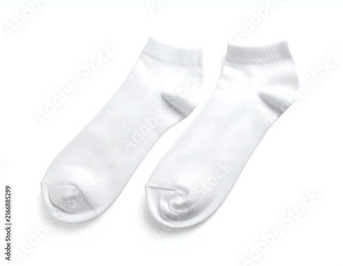 Pair of white low cut ankle socks