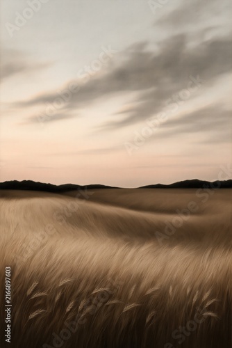 Golden Wheat Landscape with flowing grain fields, Golden Wheat Landscape rural agricultural harvest scenery, Golden Wheat Landscape natural countryside background, Golden Wheat Harvest Landscape