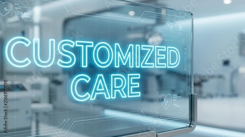 Personalized medicine ai customized care healthcare interface in modern clinic digital health technology support innovation