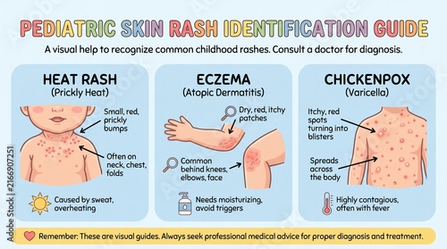 Pediatric Skin Rash Identification Guide Infographic for Common Childhood Rashes
