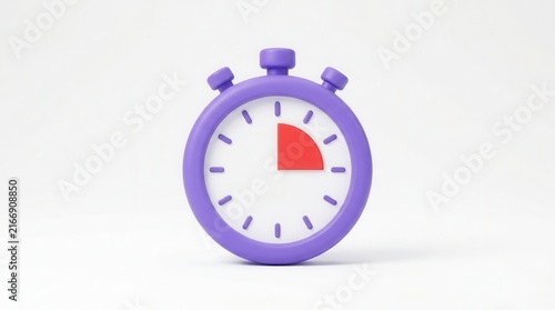3d rendering of a timer illustration isolated on a white background.
