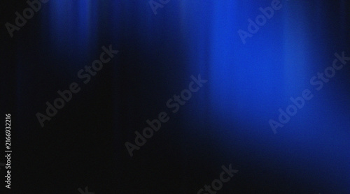 Elegant abstract blue black smooth gradation background with grainy noise.