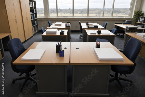 Empty teachers staff room