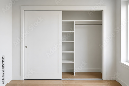 Empty built in closet