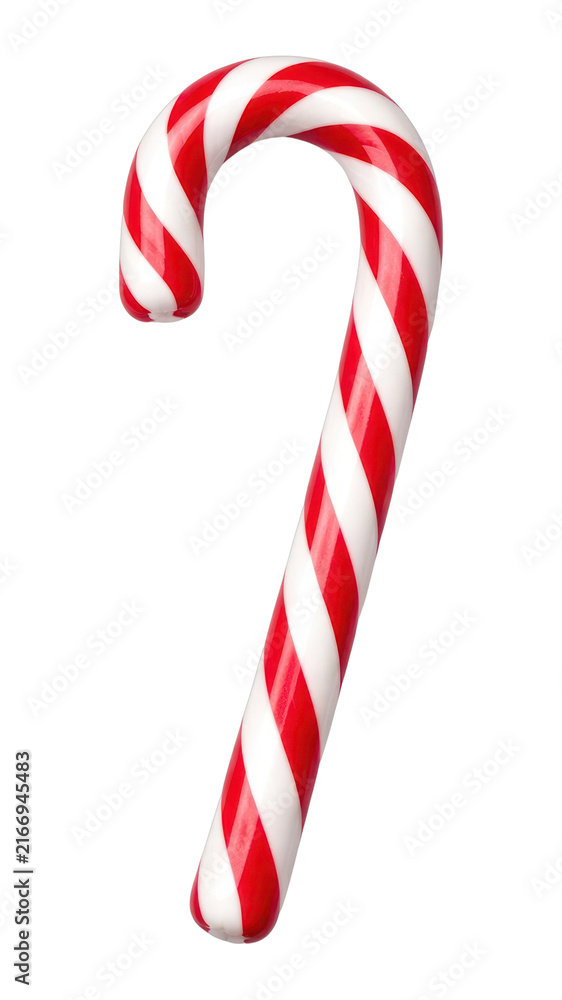 Naklejka premium PNG Classic red and white candy cane on white background.