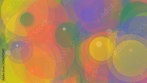 Vibrant Overlapping Circles Abstract Background