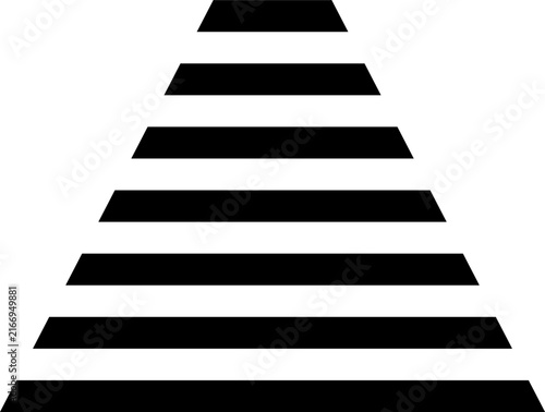Cross walk icon, black and white lines stripes