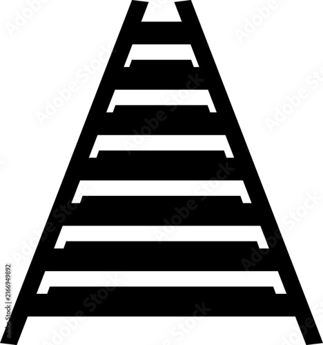 Cross walk icon, black and white lines stripes