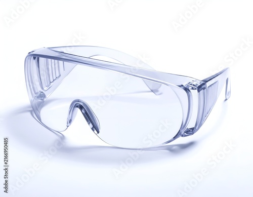 Clear vented safety goggles for eye protection.