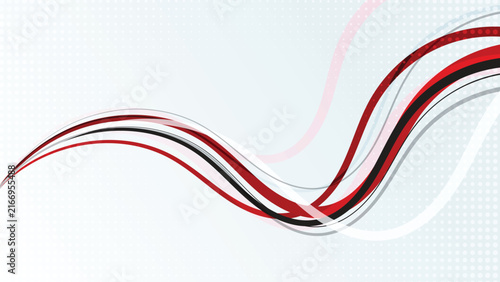 Premium Red Wave Graphic Asset, Minimalist Dynamic Wavy Line Web Cover Layout With Modern Gradient Texture Layer
