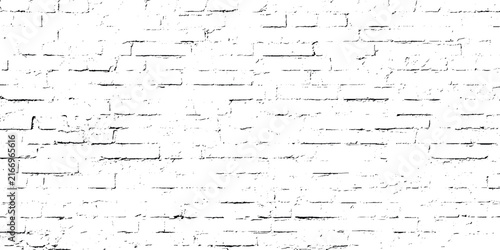 Contrast black and white brick wall texture with grunge pattern