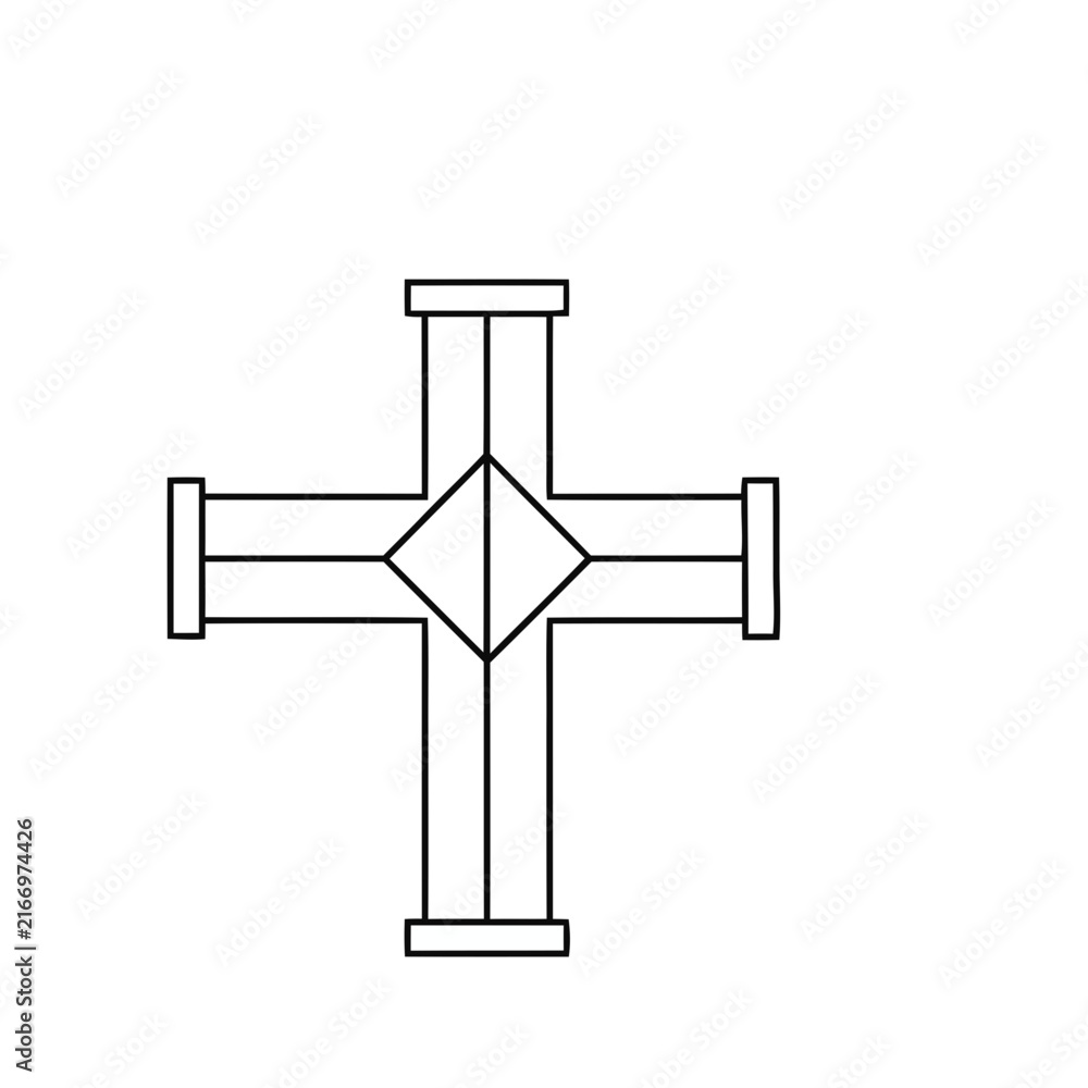 Fototapeta premium Geometric Cross Symbol