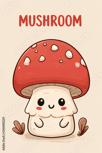 Mushroom Set – Adorable Kawaii Mushroom Cartoon Collection
