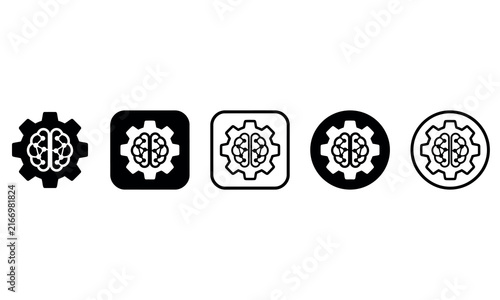 Automation and Robotics Icon Set, Illustrating Technology and Engineering Concepts