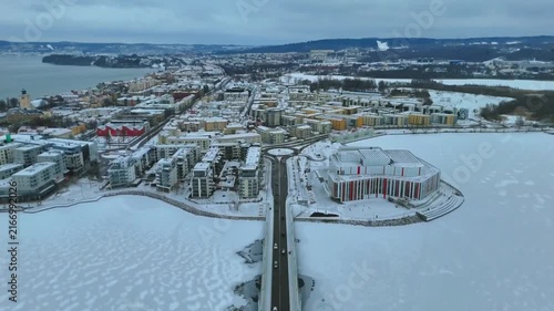 ski resort in the winter time