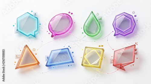 Colorful Speech Bubbles for Communication and Conversation Design