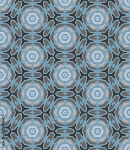 Fotografie Geometric pattern features repeating hexagonal shapes