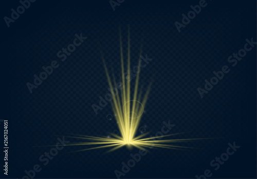 Golden Light Burst Effect Background