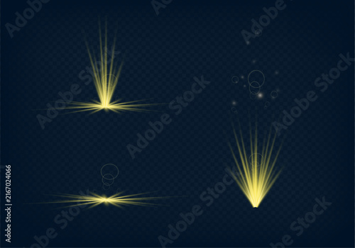 Golden Light Burst Effect Background