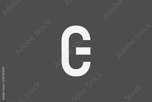 letter ce minimalist modern logo