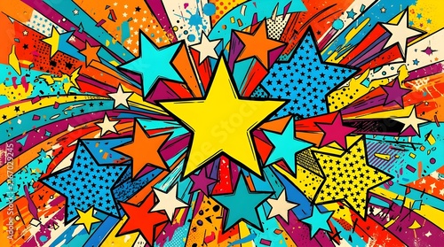 Vintage retro comics boom explosion crash bang cover book design with light and dots. Can be used for decoration or graphics