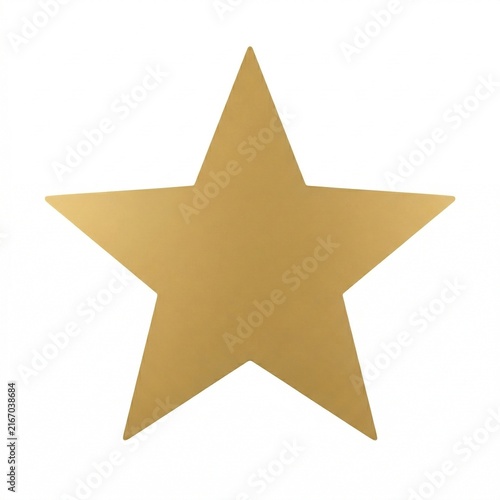 Gold star shape on a white background  