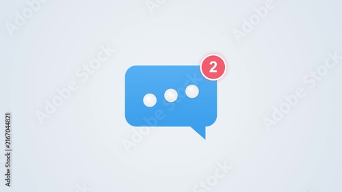Animated Chat Message Notification with Typing Dots for Online Communication