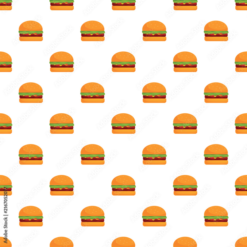 Fototapeta premium Hamburger pattern creating a repeating background for various design needs