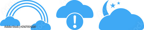 Weather and cloud icons set