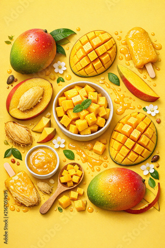 Colorful Tropical Fruit Platter