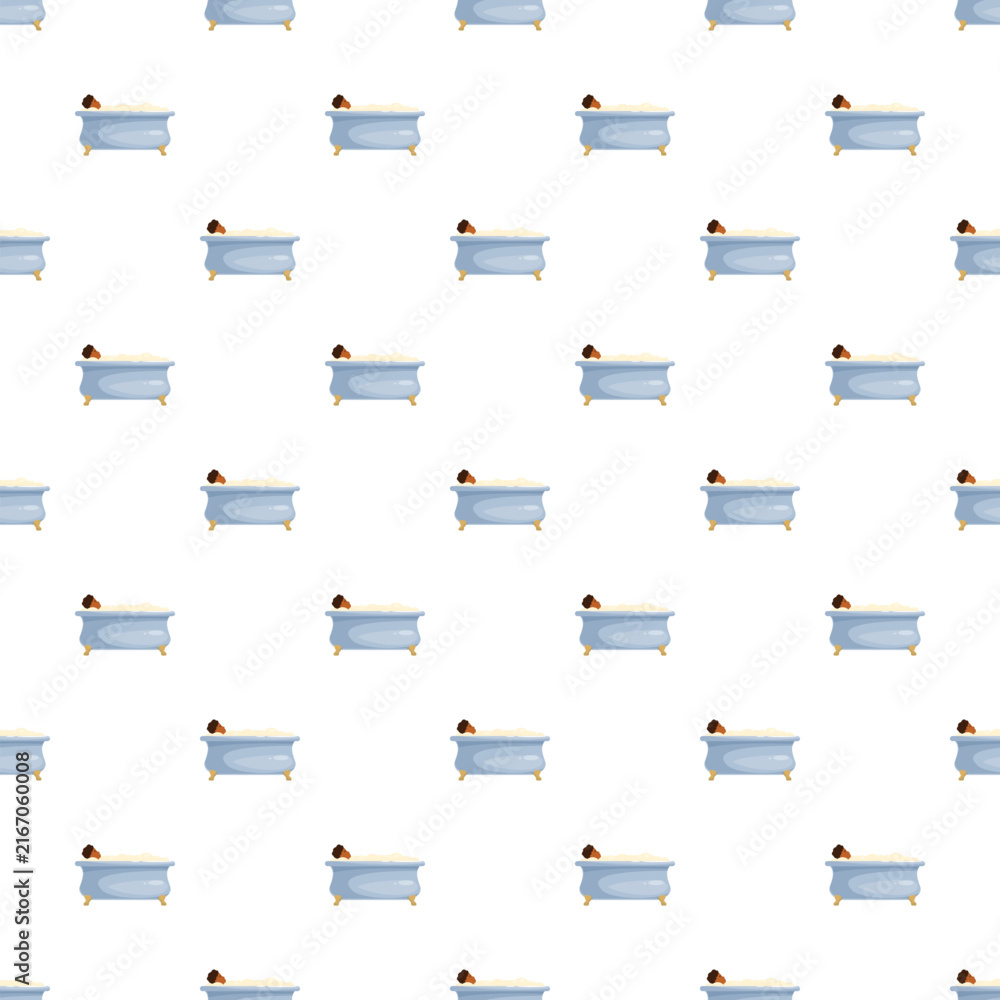 Fototapeta premium Woman enjoying a bubble bath in a repeatable pattern design