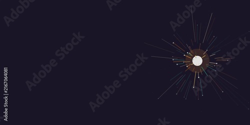 Abstract 4K motion graphics loop with glowing neon geometric shapes and dynamic light trails